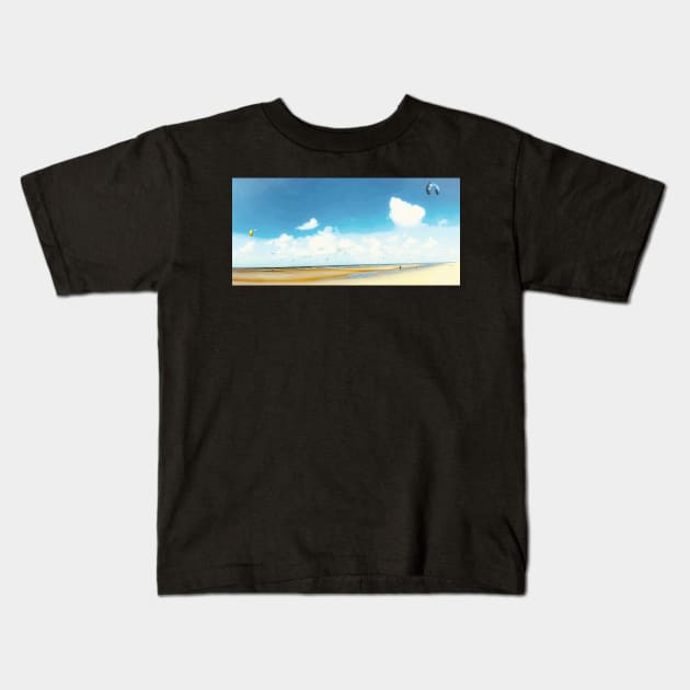 Kiting Dream No. 4 Kids T-Shirt by asanaworld